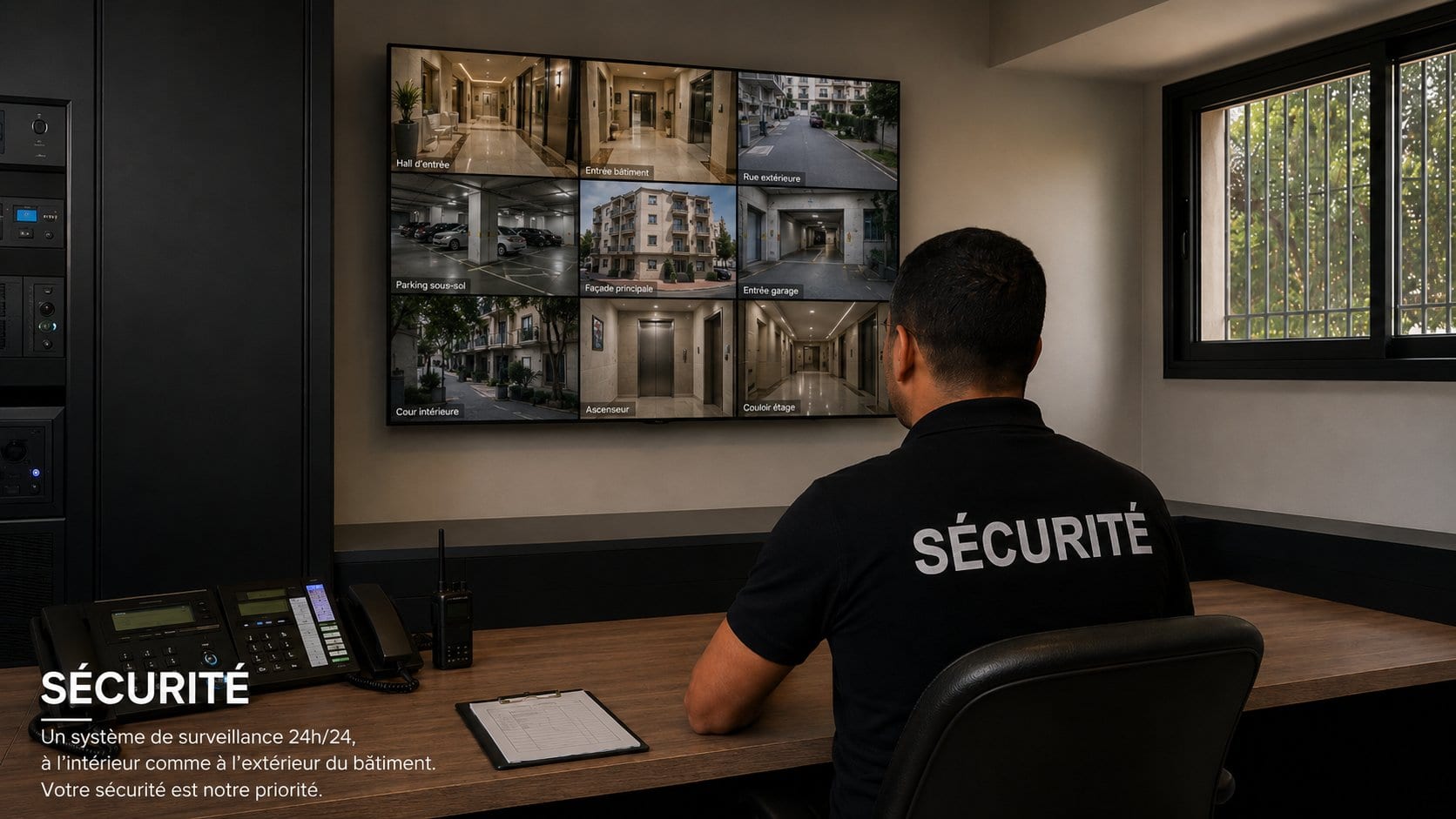 Un agent de sécurité à votre service.