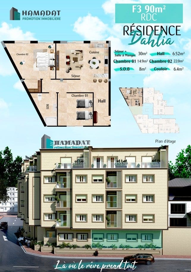 F3 de 78 à 100 m²