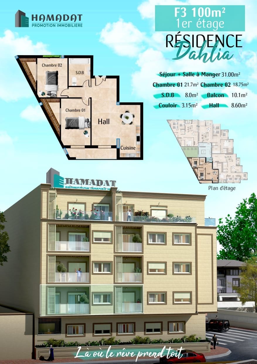 F3 de 78 à 100 m²