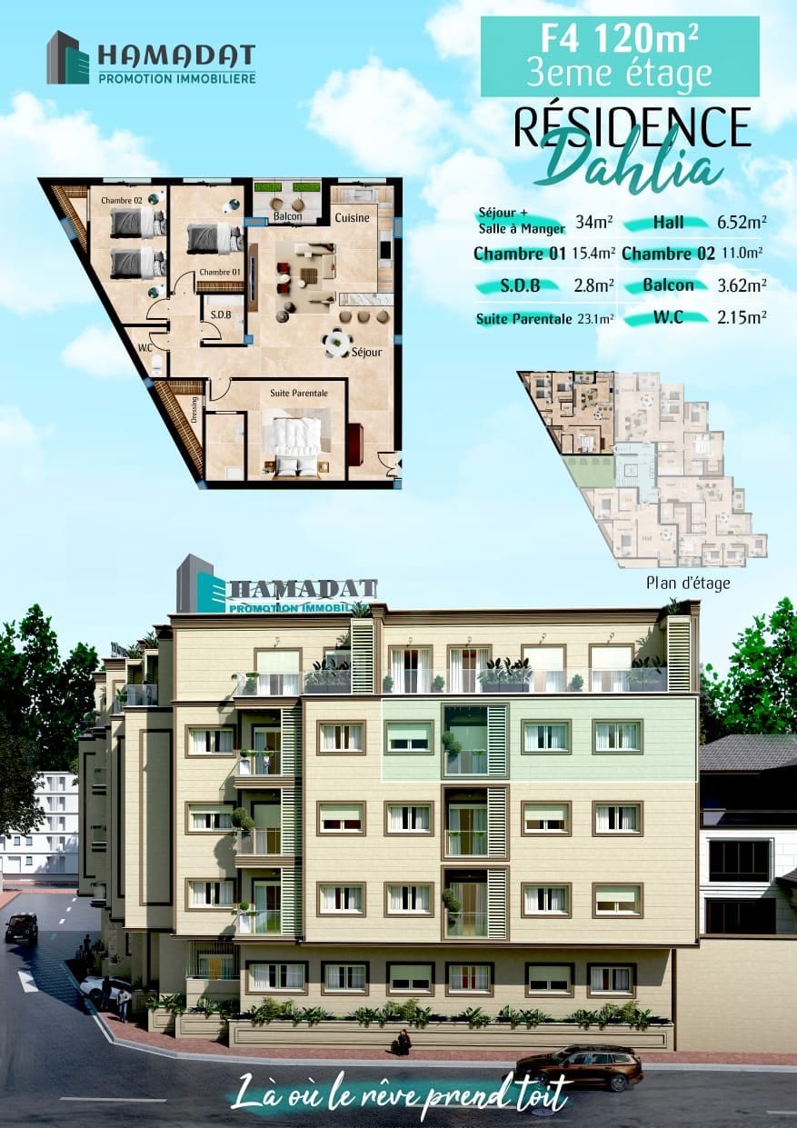 F4 de 110m² à 136m²