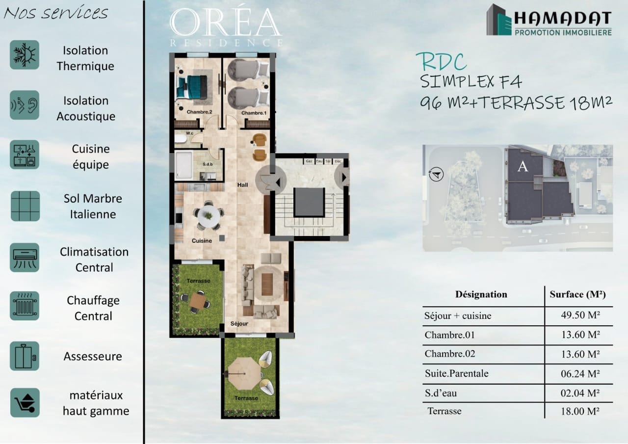 F4 -  135 m² attique